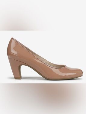 Life Stride Glossy Nude Patent Pump